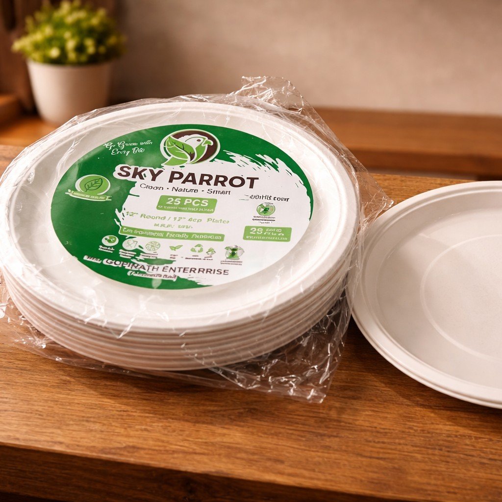 Sky Parrot 12" Plain Round Plate