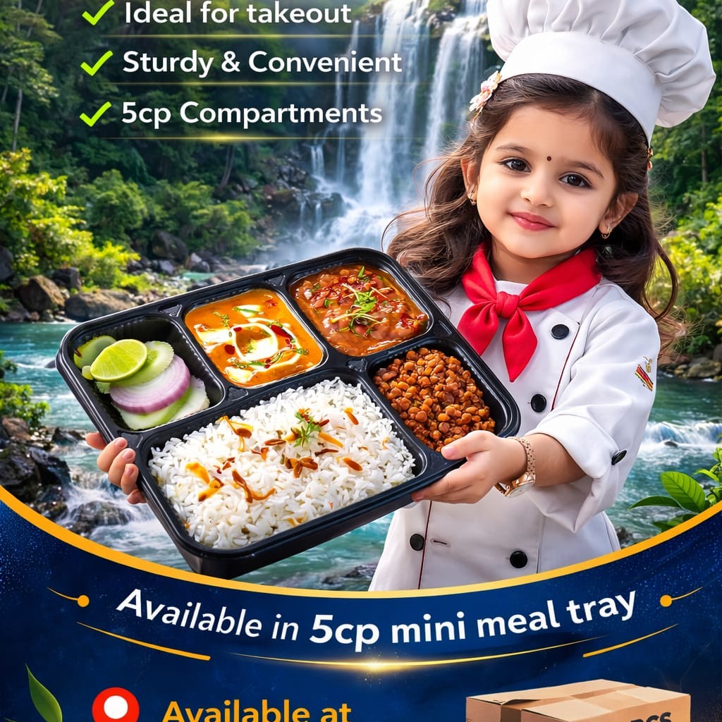 Platter 5 Compartment Meal Tray