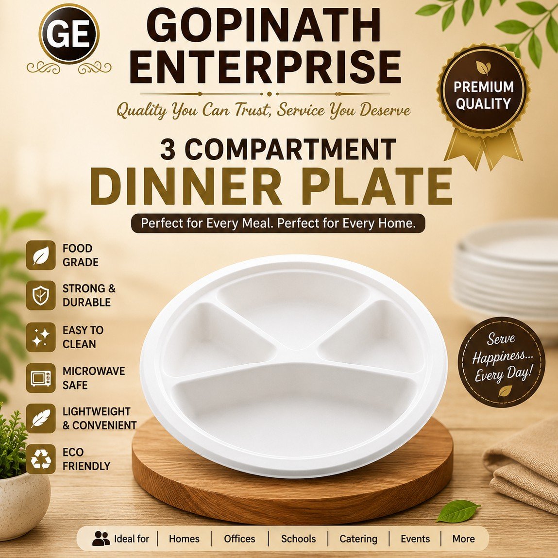 11" 4CP Round Plate