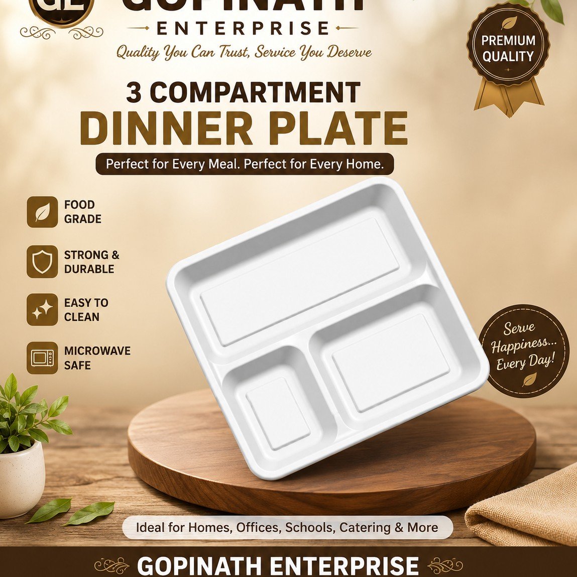 10" 3CP Square Plate