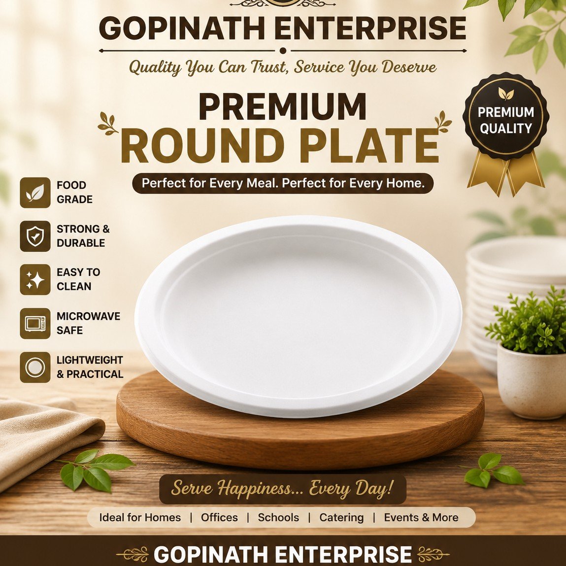 10" Plain Round Plate