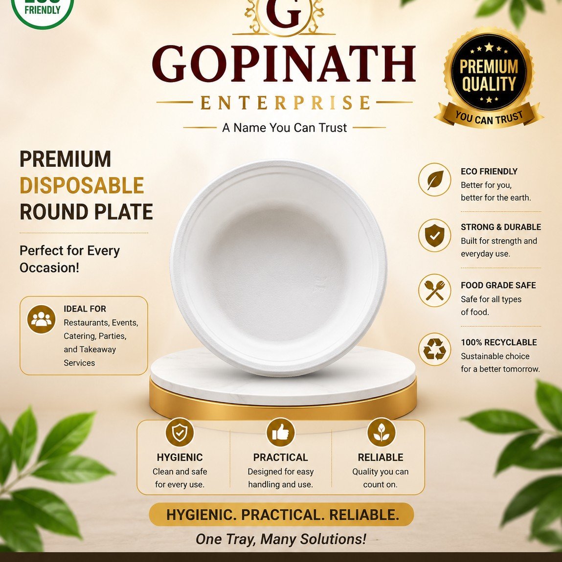 6" Plain (Deep) Round Plate