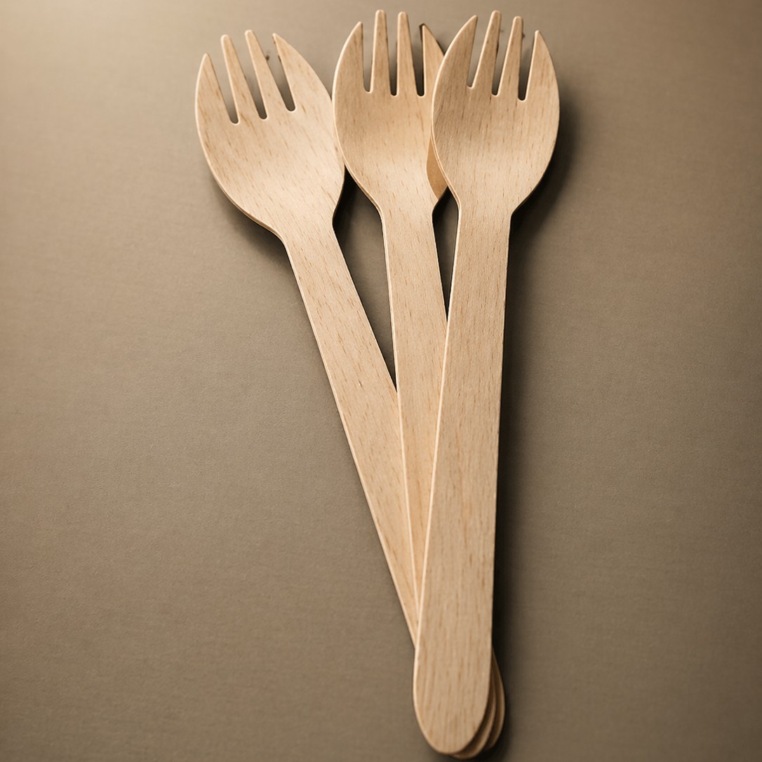 160  mm Wooden spork