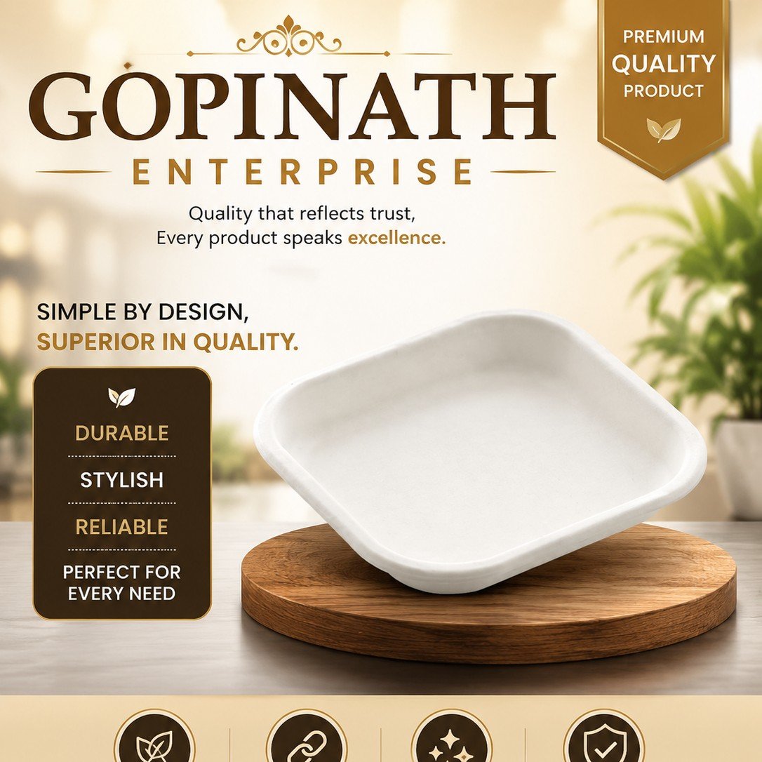 7" Plain Square Plate